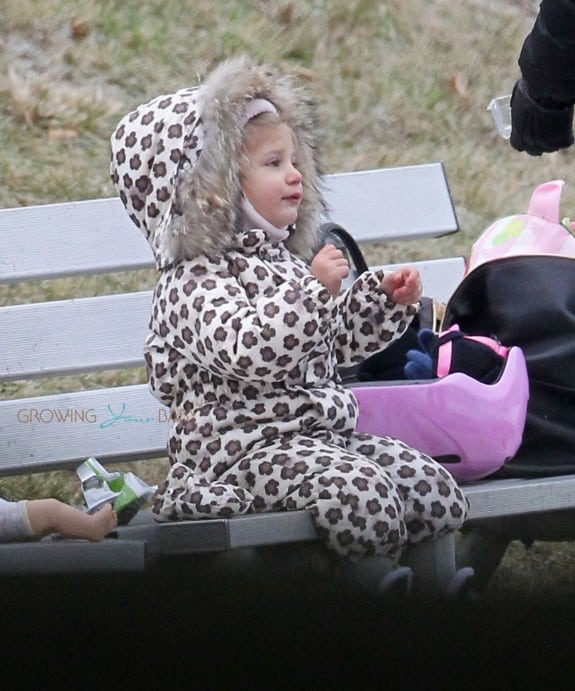 Gisele Bundchen takes her daughter Vivian for ice skating lessons on a cold morning in Boston