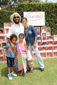 Ziggy Marley, wife Orly & family at Corolle event at the Grove LA