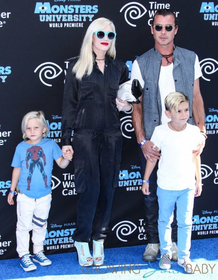 ZumaNesta Rock Rossdale, Gwen Stefani, Gavin Rossdale and Kingston Rossdale at the world premiere of 'Monsters University' held at the El Capitan Theatre in Hollywood