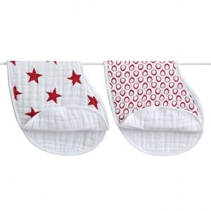 aden + anais (RED) Special Edition burb bibs (2pk)