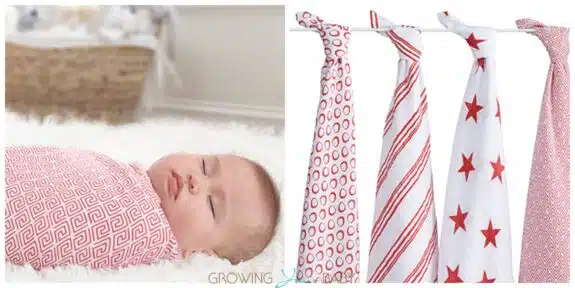 aden + anais (RED) Special Edition muslin swaddles