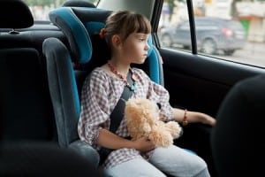 child in car