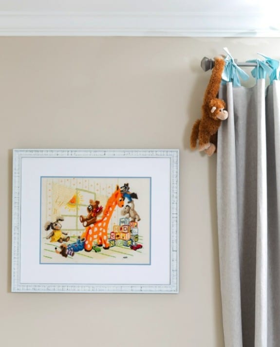 classic needlepoint Beverley Mitchell's daughter Kenzie's nursery