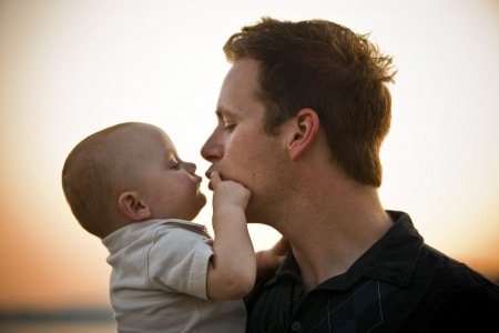 dad with his baby