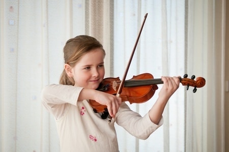 daughter playing violin