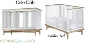 ducduc for nod Oslo Crib toddler bed conversion