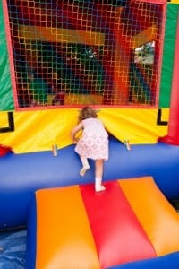 girl in bouncy castle