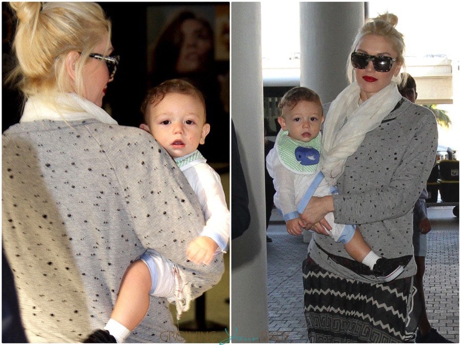 gwen stefani arrives at LAX with son Apollo1