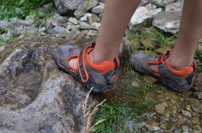 hiking the Bruce trail in our Pediped Flex Delmar shoes