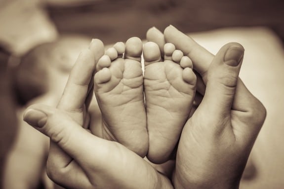 newborn baby feet