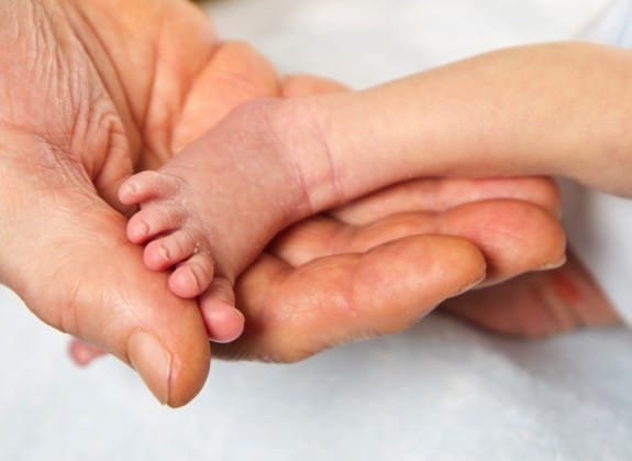 newborn baby feet