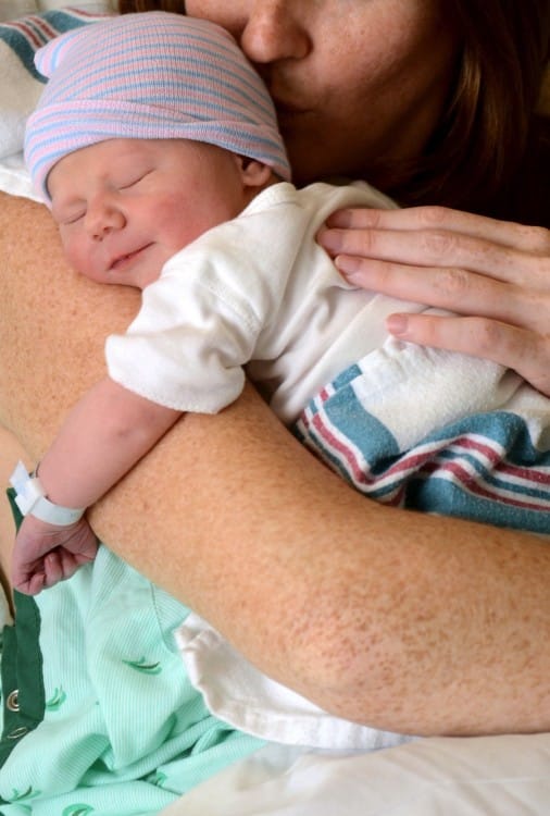 newborn baby with mom