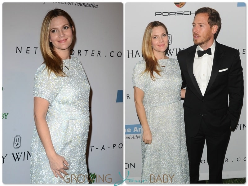 pregnant Drew Barrymore and Will Kopelman at Baby2Baby gala