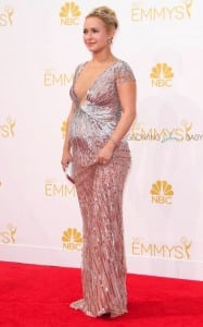 pregnant Hayden Panettiere at  the 66th Annual Emmy Awards