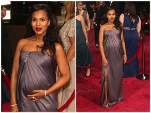 pregnant Kerry Washington at the 86th Annual Academy Awards