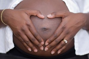 pregnant belly African American