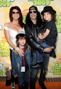 Rocker Slash, wife Perla Ferrar and boys Emilio and Cash