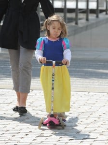 Hugh Jackman takes his daughter to the playground in NYC