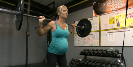 weightlifting pregnant mom Lea-Ann Ellison